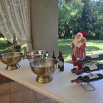 Father Christmas Loves Red Wine at Lady Chatterleys Garden Court